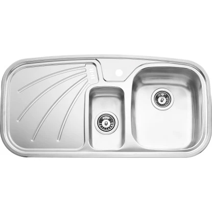 OBI Einbauspüle Quadra Duo 100 Edelstahl Eckig 1 OBI Einbauspüle Quadra Duo 100 Edelstahl Eckig