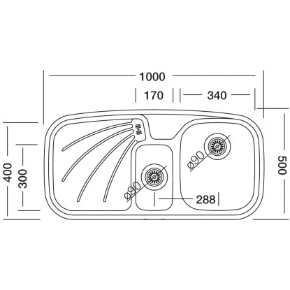 OBI Einbauspüle Quadra Duo 100 Edelstahl Eckig 2 OBI Einbauspüle Quadra Duo 100 Edelstahl Eckig – Bild 2