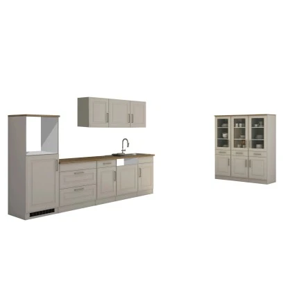 Held Möbel Küchenzeile Rom 300 Cm Landhaus Weiß Matt Ohne E-Geräte 1 Held Möbel Küchenzeile Rom 300 Cm Landhaus Weiß Matt Ohne E-Geräte