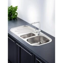 OBI Einbauspüle Quadra Duo 100 Edelstahl Eckig 5 OBI Einbauspüle Quadra Duo 100 Edelstahl Eckig -Küchenutensilien Angebote 0787300264 ab01 16 03 16 2