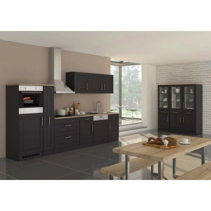 Held Möbel Küchenzeile Rom 330 Cm Landhaus Grau Matt Mit E-Geräten 1 Held Möbel Küchenzeile Rom 330 Cm Landhaus Grau Matt Mit E-Geräten