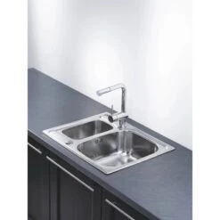 OBI Einbauspüle Quadra Duo 62 Edelstahl Eckig -Küchenutensilien Angebote 135452 picture 3