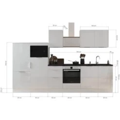 Respekta Selection Küchenzeile Elisabeth RS340WWH 340 Cm Weiß -Küchenutensilien Angebote 145372 4384 3