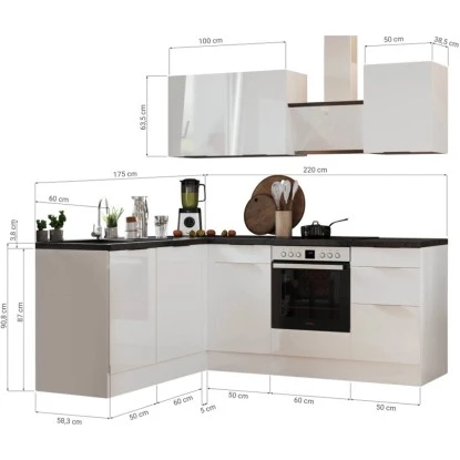 Respekta Selection Winkelküche Elisabeth RSL220WAH 220 Cm Artisan Eiche Nb.-Weiß 3 Respekta Selection Winkelküche Elisabeth RSL220WAH 220 Cm Artisan Eiche Nb.-Weiß – Bild 3