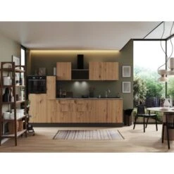 Respekta Selection Küchenzeile Elisabeth RS310HGAH 310 Cm Artisan Eiche Nb.-Grau -Küchenutensilien Angebote 145621 4384 4