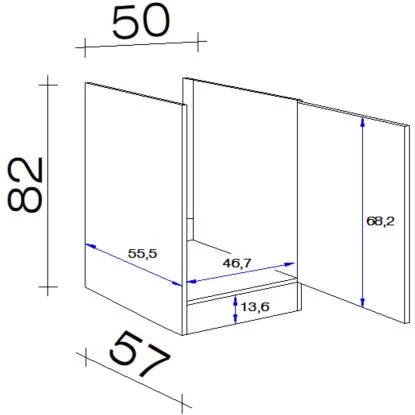 Flex-Well Exclusiv Spülenunterschrank Vintea 50cm Ohne Arbeitsplatte Magnolie M. 2 Flex-Well Exclusiv Spülenunterschrank Vintea 50cm Ohne Arbeitsplatte Magnolie M. – Bild 2