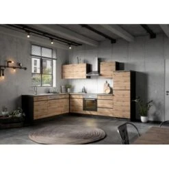 Held Möbel Kühlschrankumbauschrank Turin 60 Cm Wotaneiche/Graphit -Küchenutensilien Angebote 189536 11016600 AB 05