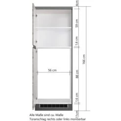 Held Möbel Kühlschrankumbauschrank Turin 60 Cm Wotaneiche/Graphit -Küchenutensilien Angebote 189536 11016600 VM 08