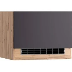 Held Möbel Kühlschrankumbauschrank Turin 60 Cm Graphit/Wotaneiche -Küchenutensilien Angebote 189568 11016600 CU 06