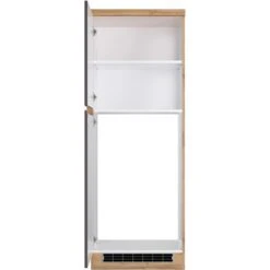 Held Möbel Kühlschrankumbauschrank Turin 60 Cm Graphit/Wotaneiche -Küchenutensilien Angebote 189568 11016600 S 03