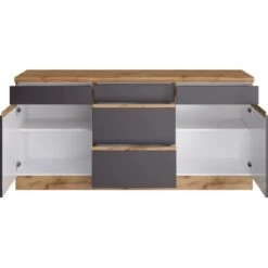 Held Möbel Küchenunterschrank Turin 180 Cm Graphit/Wotaneiche -Küchenutensilien Angebote 189687 11016600 S 02