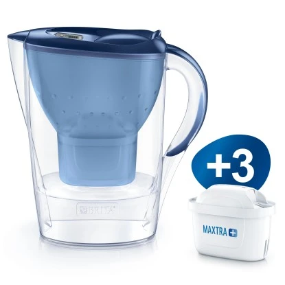 Brita Wasserfilter-Kanne Marella Blau Inkl. 3 Maxtra+ 1 Brita Wasserfilter-Kanne Marella Blau Inkl. 3 Maxtra+