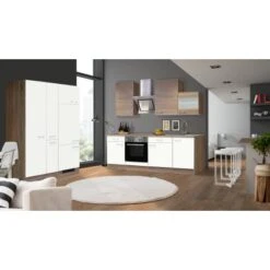 Flex-Well Classic Küchenzeile Florida 360 Cm Weiß-Sonoma Eiche Nachbildung -Küchenutensilien Angebote 1 G3602904040Florida30Grad