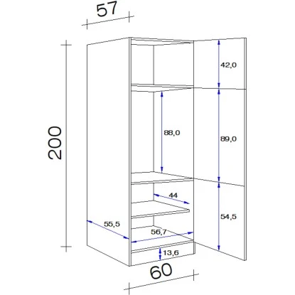 Flex-Well Exclusiv Geräteumbauschrank Morena 60 CmBasaltgrau Matt - San Remo 2 Flex-Well Exclusiv Geräteumbauschrank Morena 60 CmBasaltgrau Matt - San Remo – Bild 2