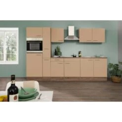 Respekta Economy Küchenzeile KB300EYC 300 Cm Cappuccino-Eiche York Nachb. -Küchenutensilien Angebote 2494334 4834 KB300EYC 03