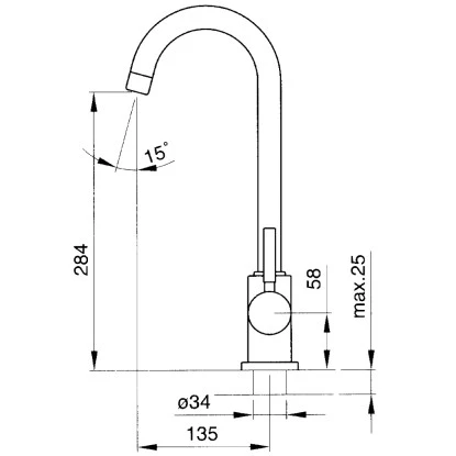 Sanitop-Wingenroth Küchenarmatur Rio Für Spüle Niederdruck Chrom 2 Sanitop-Wingenroth Küchenarmatur Rio Für Spüle Niederdruck Chrom – Bild 2
