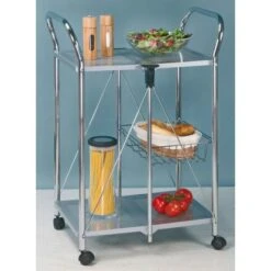 Wenko Beistell- Und Küchenwagen Sunny Silber -Küchenutensilien Angebote 2910677 1068 900060100 2