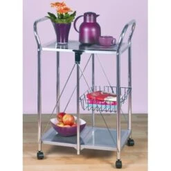 Wenko Beistell- Und Küchenwagen Sunny Silber -Küchenutensilien Angebote 2910677 1068 900060100 3