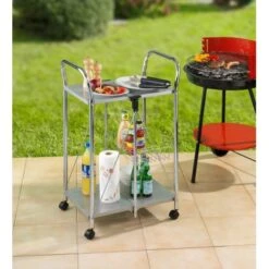 Wenko Beistell- Und Küchenwagen Sunny Silber -Küchenutensilien Angebote 2910677 1068 900060100 5