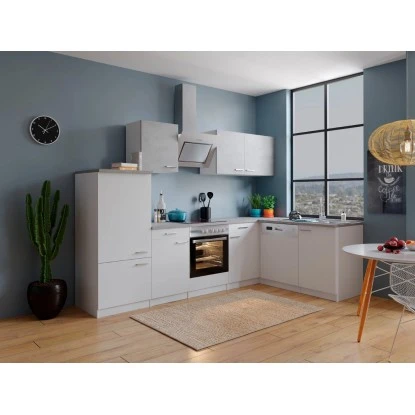 Respekta Winkelküche KBL280WWBSCG 280 X 172 Cm Weiß-Beton Optik 1 Respekta Winkelküche KBL280WWBSCG 280 X 172 Cm Weiß-Beton Optik