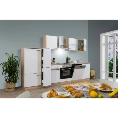 Respekta Küchenzeile KB310ESWC Weiß-Eiche Sägerau Nachbildung 3 Respekta Küchenzeile KB310ESWC Weiß-Eiche Sägerau Nachbildung – Bild 3