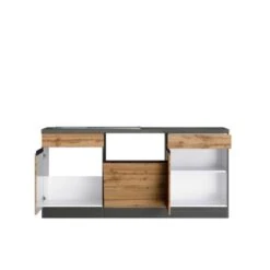 Held Möbel Winkelküche Turin 240 X 240 Cm Wotaneiche-Graphit Ohne E-Geräte -Küchenutensilien Angebote 3519 11016600 1112.6310 2b