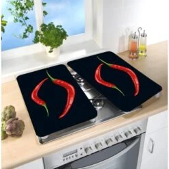 Wenko Herdabdeckplatte Universal Peperoni Duo 2er-Set Für Alle Herdarten -Küchenutensilien Angebote 389365 1068 04