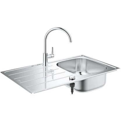 Grohe Set Aus Einbauspüle Und Küchenarmatur Edelstahl 1 Grohe Set Aus Einbauspüle Und Küchenarmatur Edelstahl