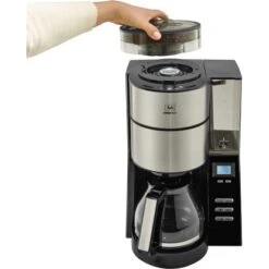 Melitta Kaffeemaschine AromaFresh Glas Schwarz Mit Mahlwerk -Küchenutensilien Angebote 4006508222247 1433 3