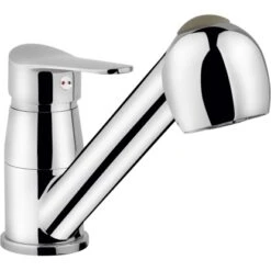 Einhebel-Küchenarmatur Bolzano Niederdruck Chrom Mit Geschirrbrause