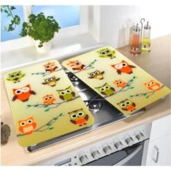 Wenko Herdabdeckplatten Universal Eulenversammlung 2er Set Mehrfarbig -Küchenutensilien Angebote 4008838198360 1068 03