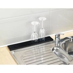 Wenko Abtropfmatte Slim 42 Cm Schwarz 10 Wenko Abtropfmatte Slim 42 Cm Schwarz -Küchenutensilien Angebote 4008838363201 ambiente 01