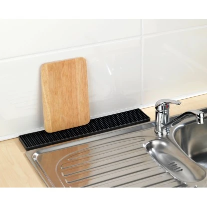 Wenko Abtropfmatte Slim 42 Cm Schwarz 2 Wenko Abtropfmatte Slim 42 Cm Schwarz – Bild 2