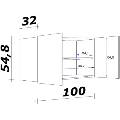 Flex-Well Exclusiv Oberschrank Capri 100 Cm Schwarz Matt-Endgrain Oak 4 Flex-Well Exclusiv Oberschrank Capri 100 Cm Schwarz Matt-Endgrain Oak – Bild 4