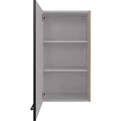 Flex-Well Exclusiv Oberschrank Capri 50 Cm X 89 Cm Schwarz Matt-Endgrain Oak 3 Flex-Well Exclusiv Oberschrank Capri 50 Cm X 89 Cm Schwarz Matt-Endgrain Oak – Bild 3