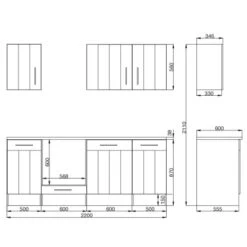 Respekta Premium Küchenzeile Landhaus 220 Cm Lärche Weiß Matt (DAH CH22078IXB) 17 Respekta Premium Küchenzeile Landhaus 220 Cm Lärche Weiß Matt (DAH CH22078IXB) -Küchenutensilien Angebote 4080115 4384 3