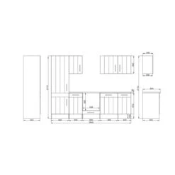 Respekta Premium Küchenzeile Landhaus 300 Cm Lärche Weiß Matt -Küchenutensilien Angebote 4080271 4384 3