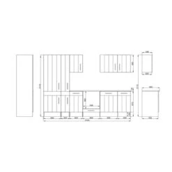 Respekta Premium Küchenzeile Landhaus 310 Cm Lärche Weiß Matt -Küchenutensilien Angebote 4080891 4384 3