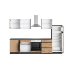 Held Möbel Winkelküche Turin 240 X 300 Cm Wotaneiche-Graphit Mit E-Geräten -Küchenutensilien Angebote 4335 11016600 1117.6310 2a
