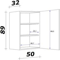 Flex-Well Oberschrank 50 X 89 Cm Arizona San Remo Eiche -Küchenutensilien Angebote 452612 4051 5 1