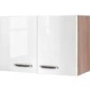 Flex-Well Exclusiv Oberschrank Valero 80 Cm X 55 Cm Hochglanz Weiß-Sonoma Eiche