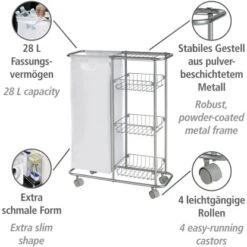 Wenko Sammelwagen Slim 3 Etagen -Küchenutensilien Angebote 454027 1068 02
