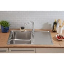 Respekta Einbauspüle Chicago 86 Cm X 50 Cm Edelstahl -Küchenutensilien Angebote 45546 4384 CHICAGO86X50 17