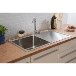 Respekta Einbauspüle Chicago 86 Cm X 50 Cm Edelstahl -Küchenutensilien Angebote 45546 4384 CHICAGO86X50 18