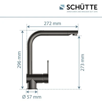 Schütte Küchenarmatur Rio Hochglanz-Graphit 6 Schütte Küchenarmatur Rio Hochglanz-Graphit – Bild 6