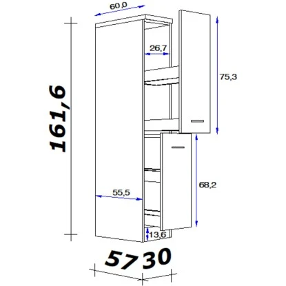 Flex-Well Exclusiv Demi-Apothekerschrank Joelina 30 Cm Weiß 2 Flex-Well Exclusiv Demi-Apothekerschrank Joelina 30 Cm Weiß – Bild 2