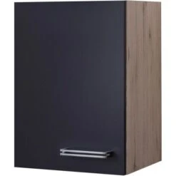Flex-Well Exclusiv Hängeschrank Lara 40 Cm Anthrazit-San Remo Eiche