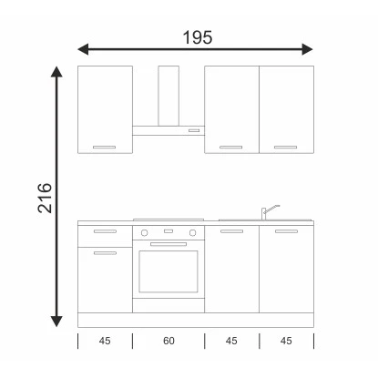 Marinelli Cucine Küchenzeile Lucia 195 Cm Lärche - Weiß 10 Marinelli Cucine Küchenzeile Lucia 195 Cm Lärche - Weiß – Bild 10