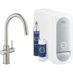 Grohe Blue Home C-Auslauf Starter Kit Supersteel