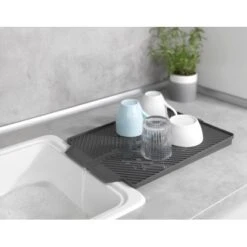 Wenko Abtropfmatte Linea 40 Cm X 3 Cm X 30 Cm Grau -Küchenutensilien Angebote 548132 1068 05